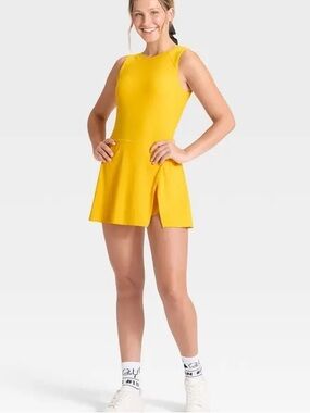 Joylab Bright Golden Yellow Game Day Active Dress